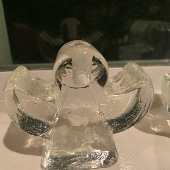 Vintage glass set Wiesenthal Hutte Germany angel candlesticks. - Picture 4 of 12